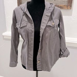 Gray Hooded Jacket